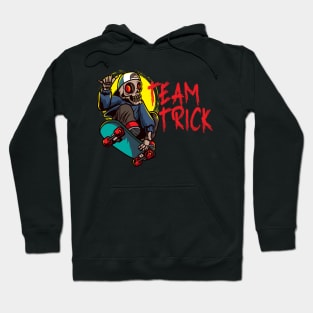 Team Trick Skull Design for a Skater Board Hoodie